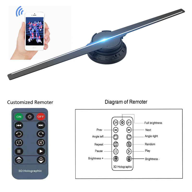 3D Hologram Fan Projector